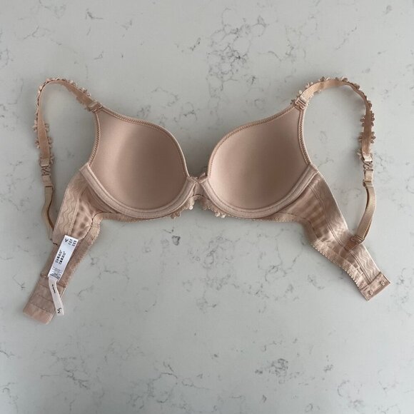 Marie Jo Avero Heart Shaped Padded Wireless Bra Cafe au Lait Sz 34A NWOT - Picture 6 of 13